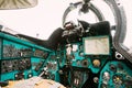 Dashboard In A Russian Soviet Multi-purpose Transport Helicopter Royalty Free Stock Photo