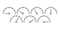 Dashboard Speedometer Line Icon Minimal Outline Collection for Analytics and Performance Metrics Royalty Free Stock Photo