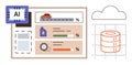 AI-powered vehicle monitoring system analyzing performance and cloud data integration Royalty Free Stock Photo