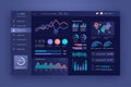 Dashboard UI. Admin panel vector design