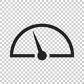 Dashboard vector icon. Level meter speed vector illustration