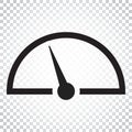 Dashboard vector icon. Level meter speed vector illustration. Si