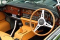Dashboard of a vintage Jaguar car Royalty Free Stock Photo