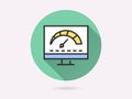 Dashboarding visualization icon for graphic and web design Royalty Free Stock Photo