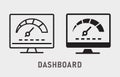 Dashboarding visualization icon on white background. Vector illustration. Royalty Free Stock Photo