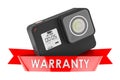 Dashcam DVR warranty concept. 3D rendering