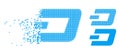 Fractured Pixelated Halftone Dashcoin Icon