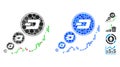 Dashcoin Inflation Chart Composition Icon of Circle Dots