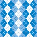Dashed Argyle in Blue and White Royalty Free Stock Photo