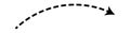 Dashed arrow set. Vector doodle dot line. Thin pointer arrows Royalty Free Stock Photo