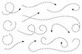 Dashed Arrows Design Elements Guide Direction Path Route Navigation Movement Flowchart Design