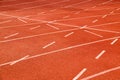 Dashed lines Athletics Stadium Running track At Sport Stadium Royalty Free Stock Photo