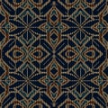 Dashed lines textured geometric tribal ethnic seamless pattern. Dash lines tapestry carpet style vector colorful background.