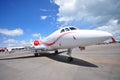 Dassault Aviation executive jet on display at Singapore Airshow 2012 Royalty Free Stock Photo