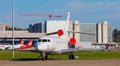 Dassault Falcon 7X airplane at Zurich airport Royalty Free Stock Photo