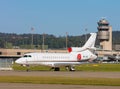 Dassault Falcon 7X jet at Zurich Airport Royalty Free Stock Photo