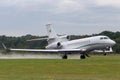 Dassault Falcon 7X M-CELT private jet, owned by Dermot Desmond, billionaire businessman and owner of Celtic Football Club