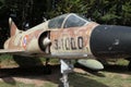 Dassault Mirage French fighter in faded colours at Chateau de Savigny near Beaune in Burgundy, France