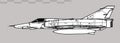 Dassault Mirage IIIR. Vector drawing of tactical reconnaissance aircraft.