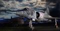 Elvington, York, Yorkshire, UK, March 2023. The Dassault Mirage IV was a French supersonic strategic bomber