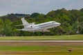 Dassault Mystere Falcon 900 Business Jet Aircraft on Takeoff Royalty Free Stock Photo