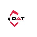 DAT creative minimalist letter logo. DAT unique vector initials alphabet letter logo design Royalty Free Stock Photo