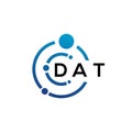 DAT letter logo design on white background. DAT creative initials letter logo concept. DAT letter design Royalty Free Stock Photo