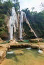 Dat Taw Gyaint Waterfall in Myanmar Royalty Free Stock Photo