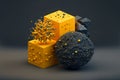 Data abstract concept with clusters, particles and objects collected and sorted. Digital sorting and management concept Royalty Free Stock Photo