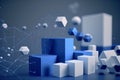 Data abstract concept with clusters, particles and objects collected and sorted. Digital sorting and management concept Royalty Free Stock Photo