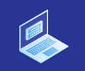 Data Access concept, login form on screen laptop, personal account, authorization process, inter password