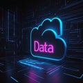 Data access data upload and download data computer clouding Royalty Free Stock Photo