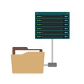 Data Access from Folders Royalty Free Stock Photo