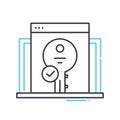 data access line icon, outline symbol, vector illustration, concept sign Royalty Free Stock Photo