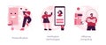 Data access and user experience abstract concept vector illustrations.