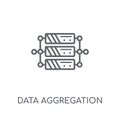 data aggregation linear icon. Modern outline data aggregation lo