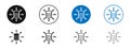 Data aggregation thin line vector icon set