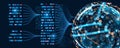 Data and AI Powering Global Analytics: Visualize data-driven insights with AI and big data, showcasing global networks, large Royalty Free Stock Photo