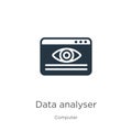 Data analyser icon vector. Trendy flat data analyser icon from computer collection isolated on white background. Vector