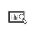 Data Analysing icon vector set on white background Royalty Free Stock Photo