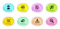 Data analysis, Augmented reality and Cogwheel blueprint icons set. Vector