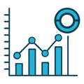 Data Analysis Chart with Graph Elements