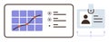 Data Analysis Chart with Identification Badge for Performance Tracking and Access Management Royalty Free Stock Photo