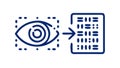 Data analysis and code review with eye and binary icon vector design Generative AI Royalty Free Stock Photo