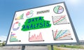 Data analysis concept on a billboard Royalty Free Stock Photo