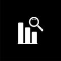 Data Analysis Concept icon or logo on dark background Royalty Free Stock Photo
