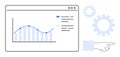Data Analysis Dashboard with Trend Graph, Metrics, and Optimization Elements Royalty Free Stock Photo