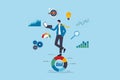 Data analysis, datum analytics or customer insight, graph and chart statistics diagram, forecasting model, predictive or data Royalty Free Stock Photo