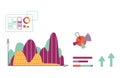 Data analysis and demographics vector concept