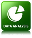 Data analysis (graph icon) green square button Royalty Free Stock Photo